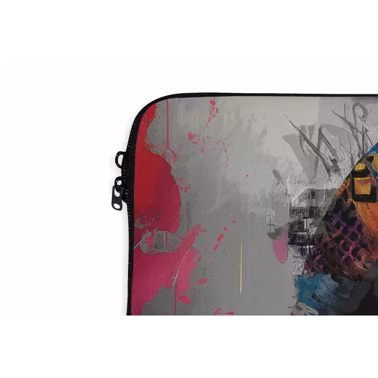 Lippen - Graffiti - Expressief laptophoes neopreen klein -detail
