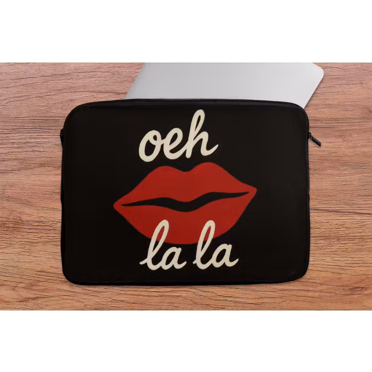 Lip - Rood - Quote laptophoes neopreen klein -tafel