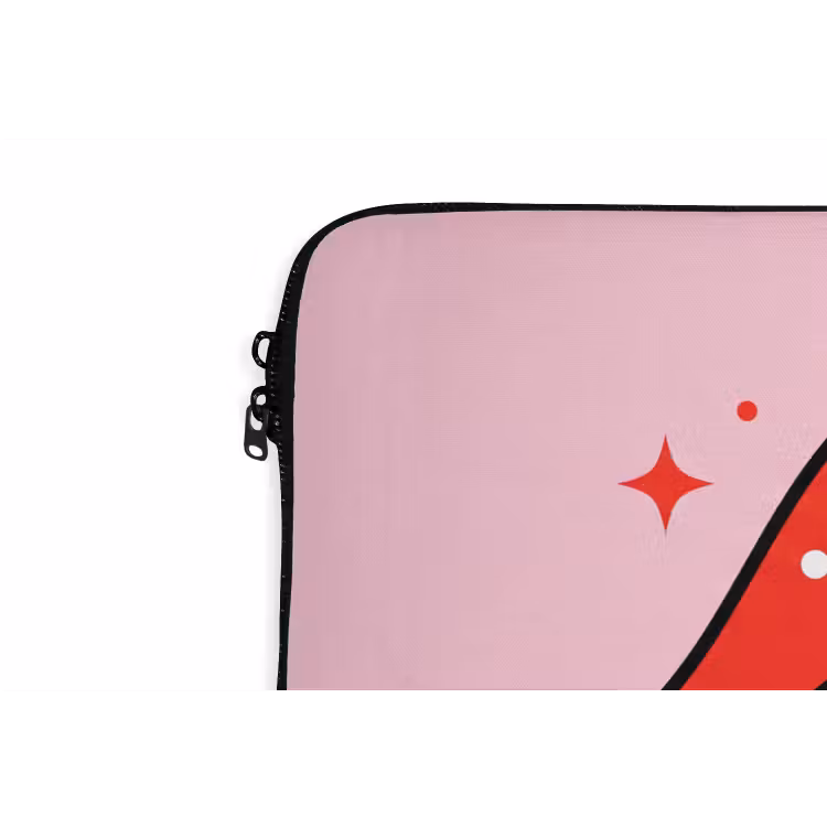 Lippen - Tong - Pop-art - Kleurrijk - Roze laptophoes neopreen klein -detail