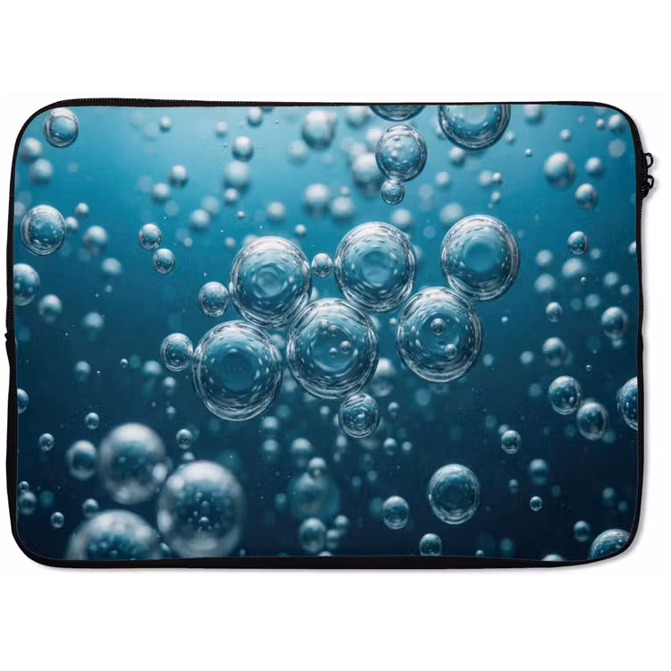 Luchtbellen - Dynamisch - Blauw laptophoes neopreen klein -zkaufland3dotto