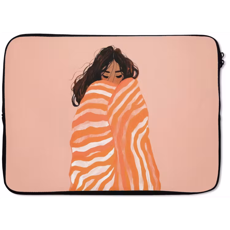 Meisje - Deken - Gestreept - Oranje laptophoes neopreen klein -zkaufland3dotto