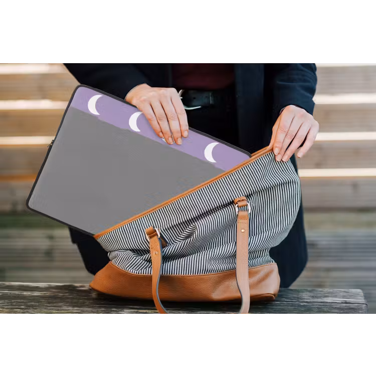 Manen - Patroon - Paars laptophoes neopreen klein 279 -tas