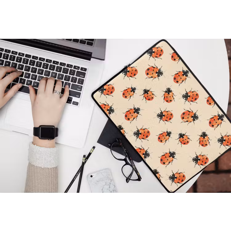 Lieveheersbeestjes - Patroon - Rood laptophoes neopreen klein 279 -bureau