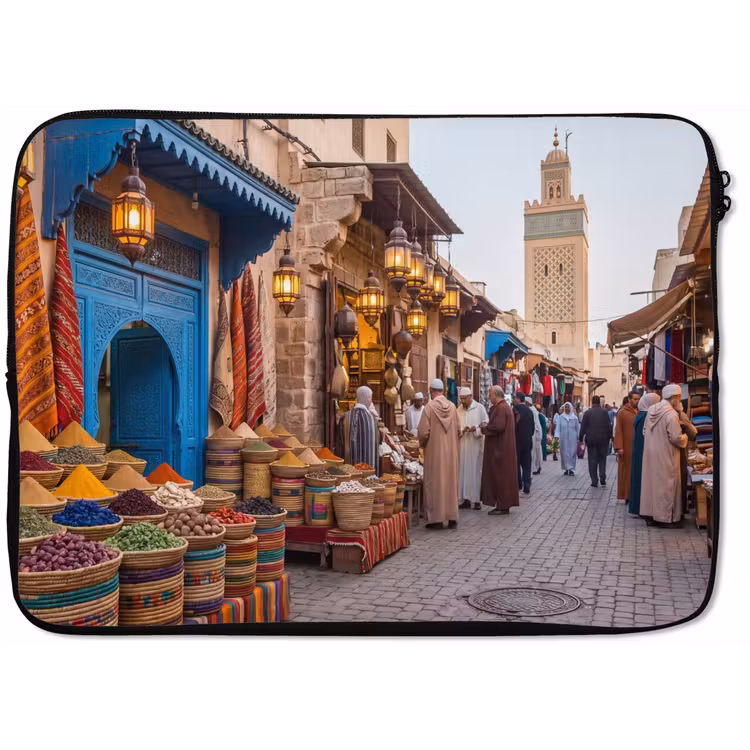 Laptop hülle - Markt – Orientalisch – Farbenfroh - Markt - Oosters - Kleurrijk laptophoes neopreen klein