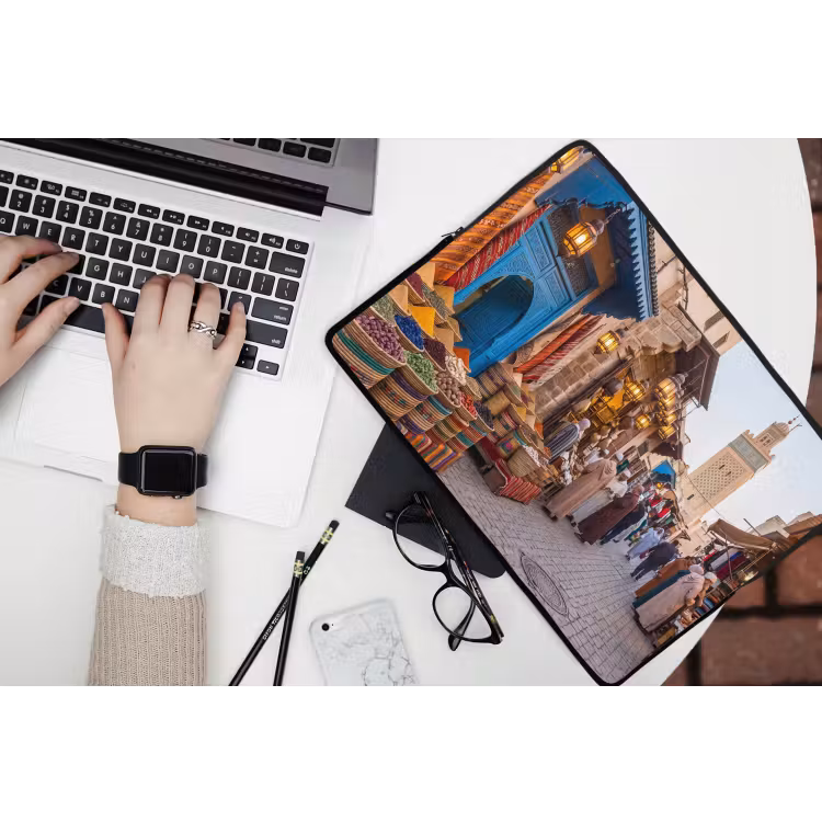 Laptop hülle - Markt – Orientalisch – Farbenfroh - Markt - Oosters - Kleurrijk laptophoes neopreen klein