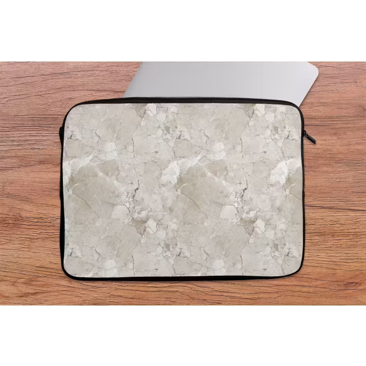 Marmer - Grijs - Aders laptophoes neopreen klein 279 -tafel