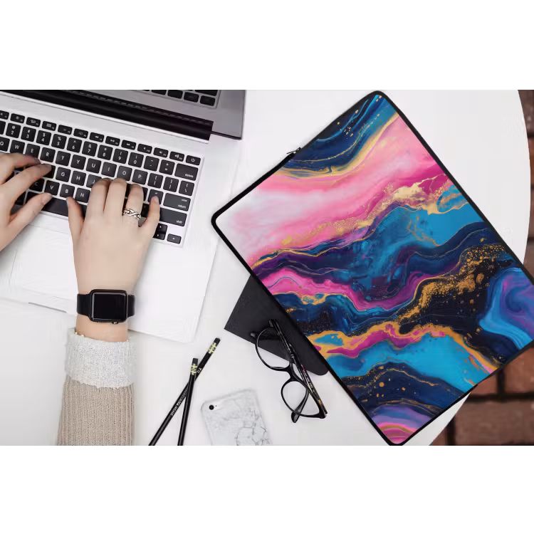 Marmer - Modern - Goud laptophoes neopreen klein -bureau