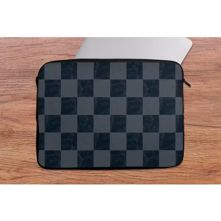 Marmer - Patroon - Antraciet laptophoes neopreen klein 279 -tafel