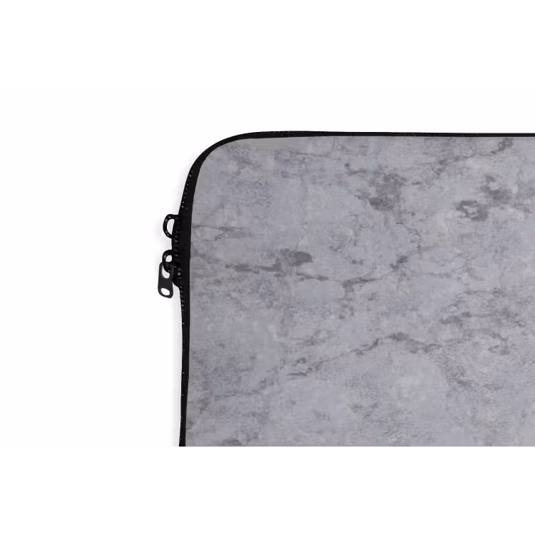 Marmerplaat - Patroon - Grijs laptophoes neopreen klein 279 -detail