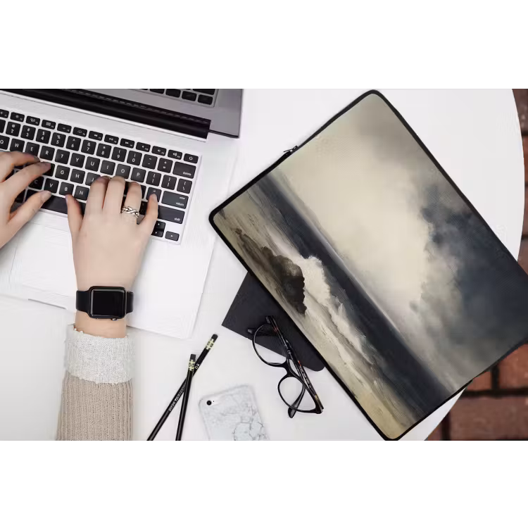 Zee - Rotsen - Storm laptophoes neopreen klein -bureau