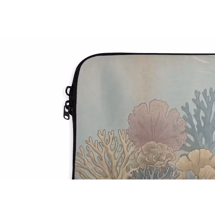 Zee - Koraal - Vis - Natuur - Kleurrijk laptophoes neopreen klein -detail