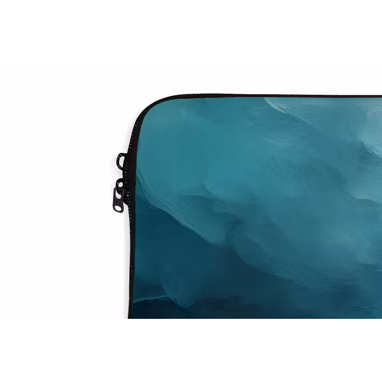 Zee - Silhouet - Abstract - Blauw laptophoes neopreen klein -detail