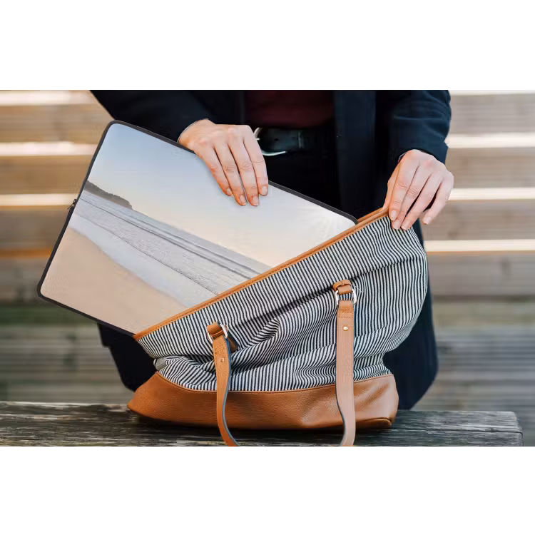 Zee - Zon - Zand laptophoes neopreen klein -tas
