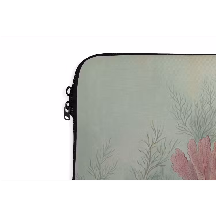 Zeeleven - Kwal - Onderwater - Illustratie - Beige laptophoes neopreen klein -detail