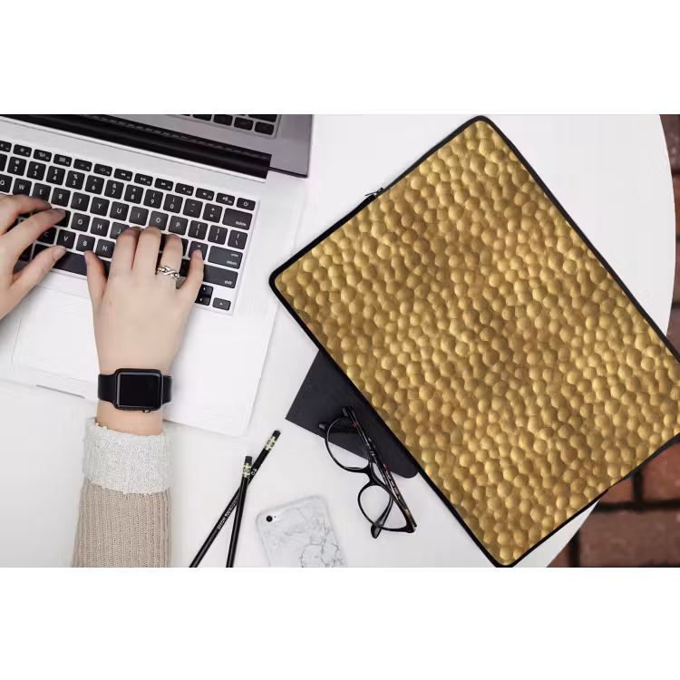 Metaal - Dynamisch - Goud laptophoes neopreen klein 279 -bureau