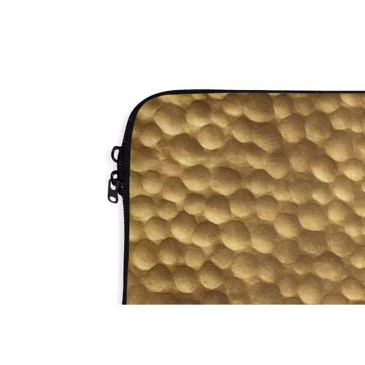 Metaal - Dynamisch - Goud laptophoes neopreen klein 279 -detail