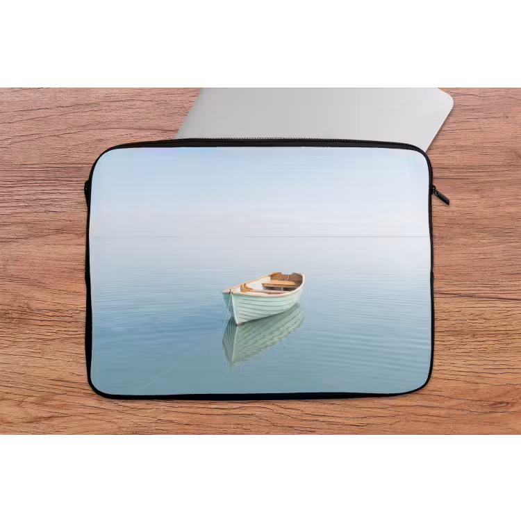 Minimalistisch - Boot - Zee laptophoes neopreen klein -tafel
