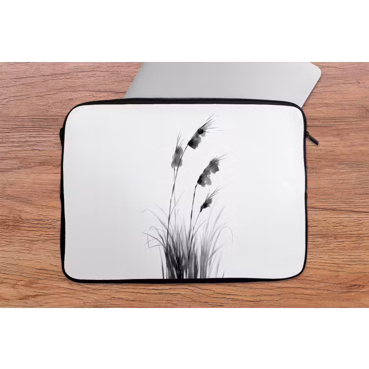 Minimalistisch - Stelen - Wit laptophoes neopreen klein -tafel