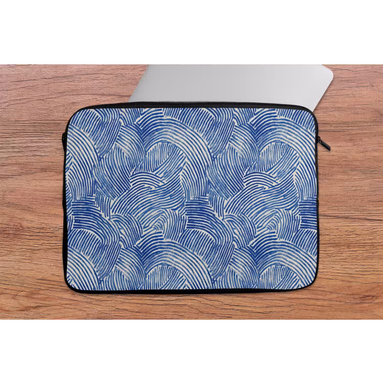 Modern - Abstract - Blauw laptophoes neopreen klein 279 -tafel