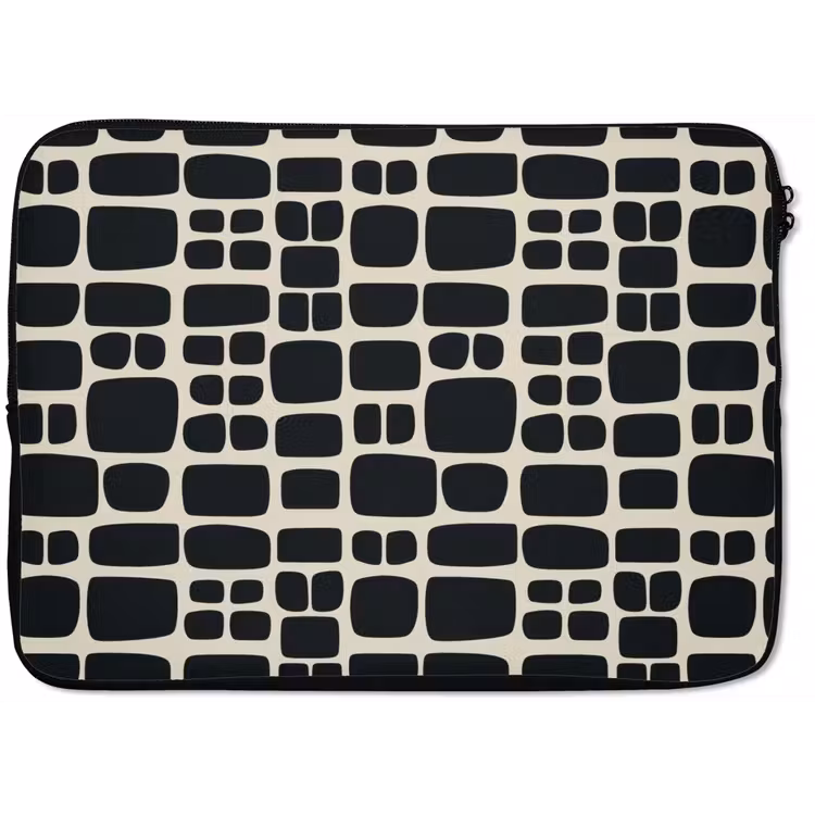 Modern - Organisch - Zwart laptophoes neopreen klein 279 -zkaufland3dotto