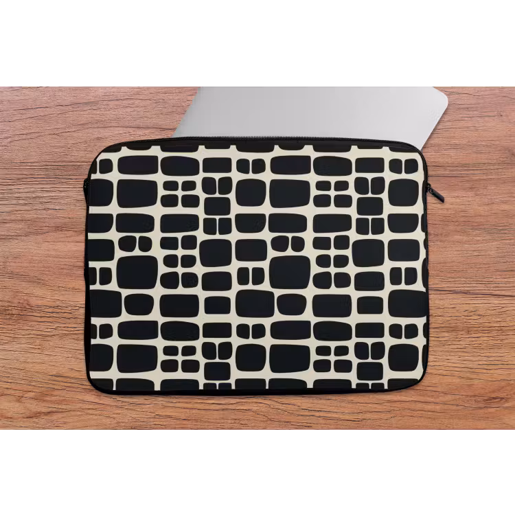 Modern - Organisch - Zwart laptophoes neopreen klein 279 -tafel