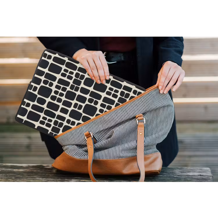 Modern - Organisch - Zwart laptophoes neopreen klein 279 -tas