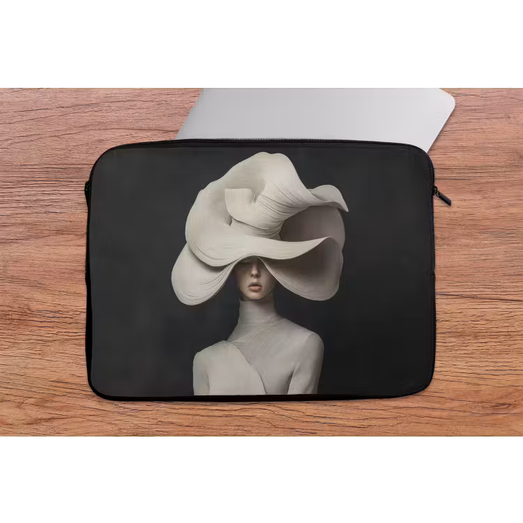 Modern - Vrouw - Hoed laptophoes neopreen klein -tafel