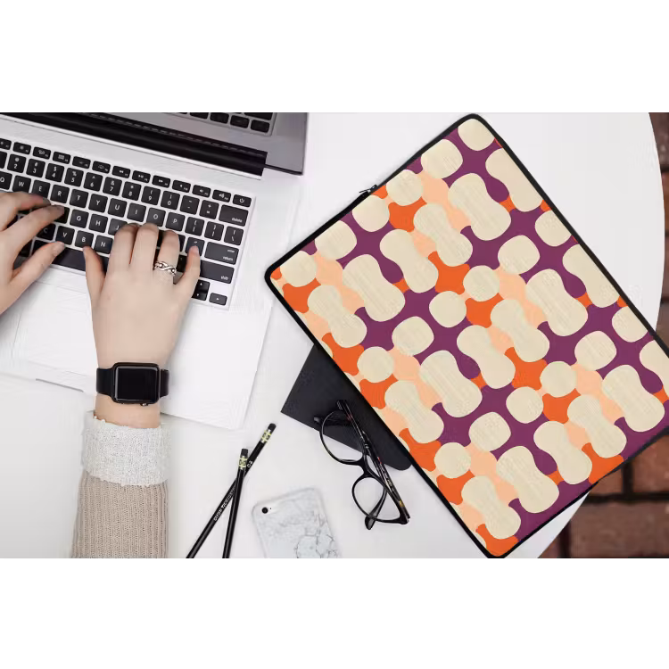 Modern - Patroon - Kleurrijk laptophoes neopreen klein 279 -bureau