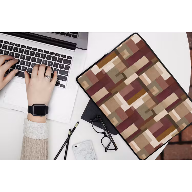 Modern - Geometrie - Kleurrijk laptophoes neopreen klein 279 -bureau