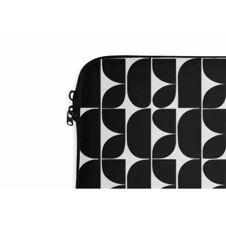 Modern - Geometrisch - Zwart laptophoes neopreen klein 279 -detail