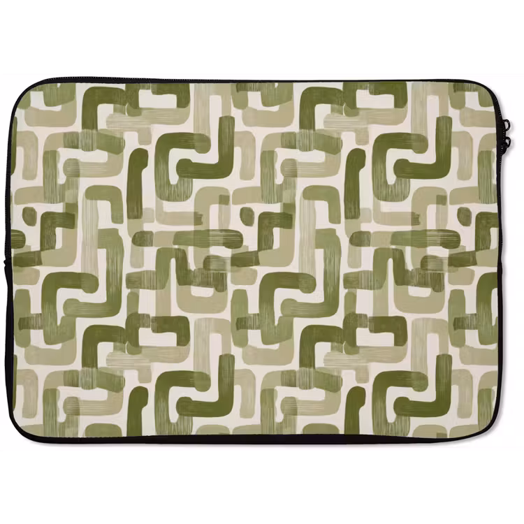 Modern - Grafisch - Groen laptophoes neopreen klein 279 -zkaufland3dotto