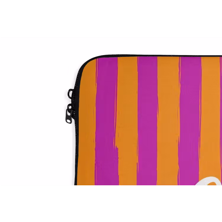 Modern - Hello - Oranje laptophoes neopreen klein -detail