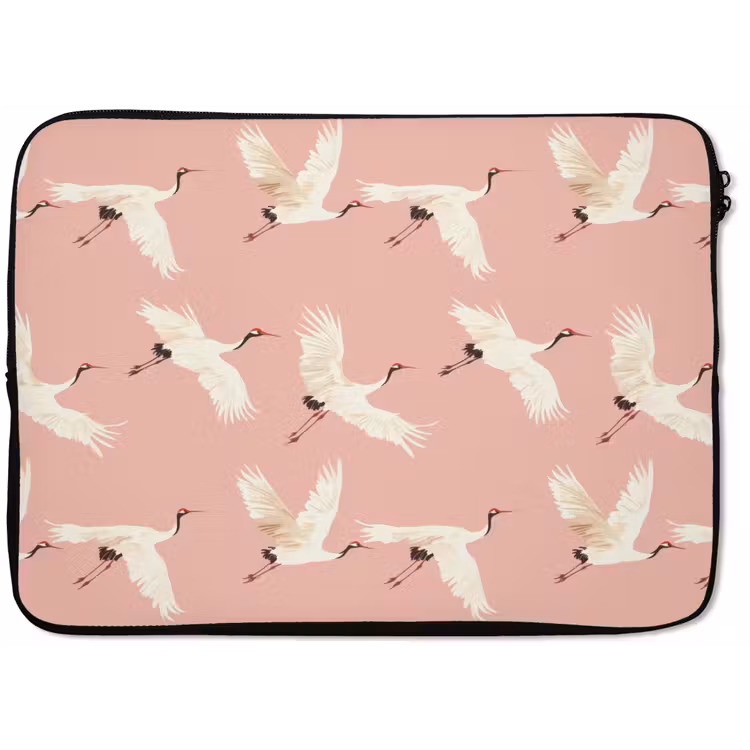 Modern - Kraanvogels - Roze laptophoes neopreen klein 279 -zkaufland3dotto