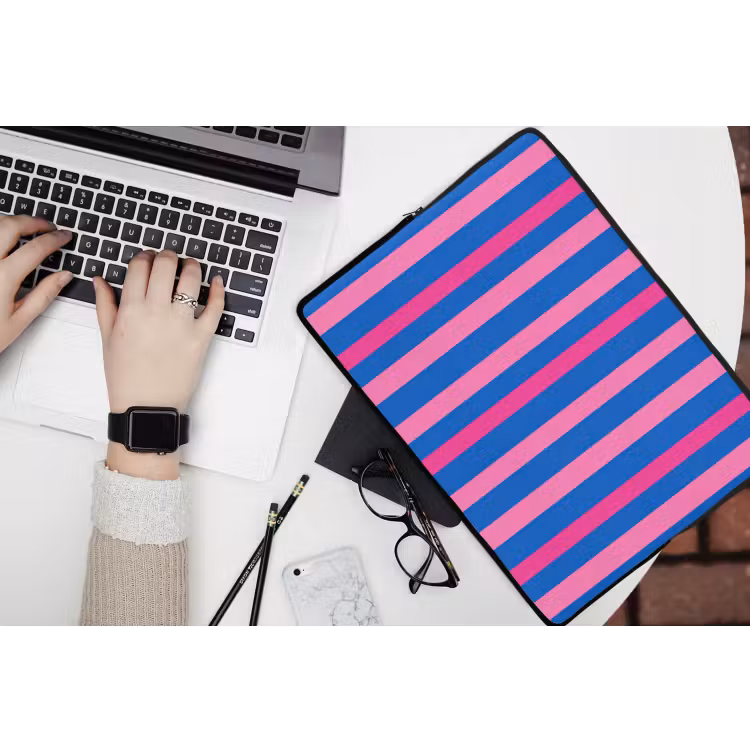 Modern - Optisch - Roze laptophoes neopreen klein 279 -bureau