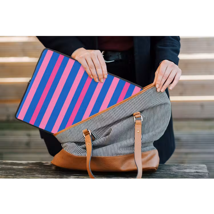 Modern - Optisch - Roze laptophoes neopreen klein 279 -tas