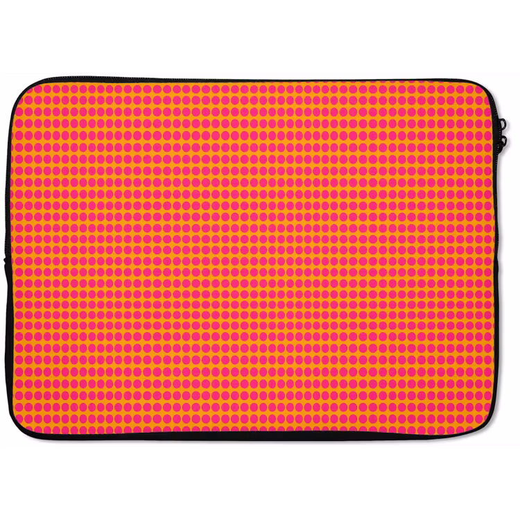 Modern - Stippen - Oranje laptophoes neopreen klein 279 -zkaufland3dotto