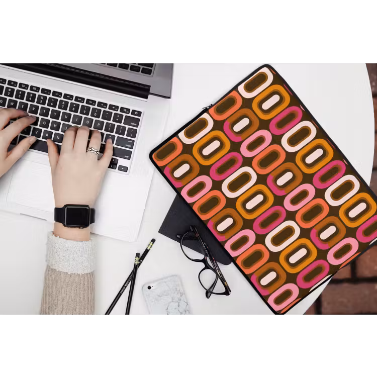 Modern - Retro - Kleurrijk laptophoes neopreen klein 279 -bureau