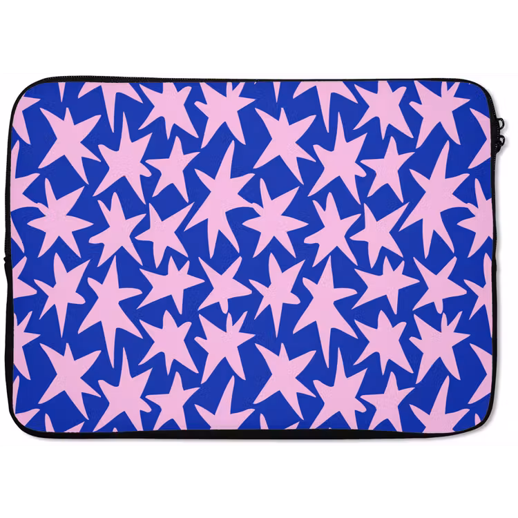 Modern - Sterren - Blauw laptophoes neopreen klein 279 -zkaufland3dotto