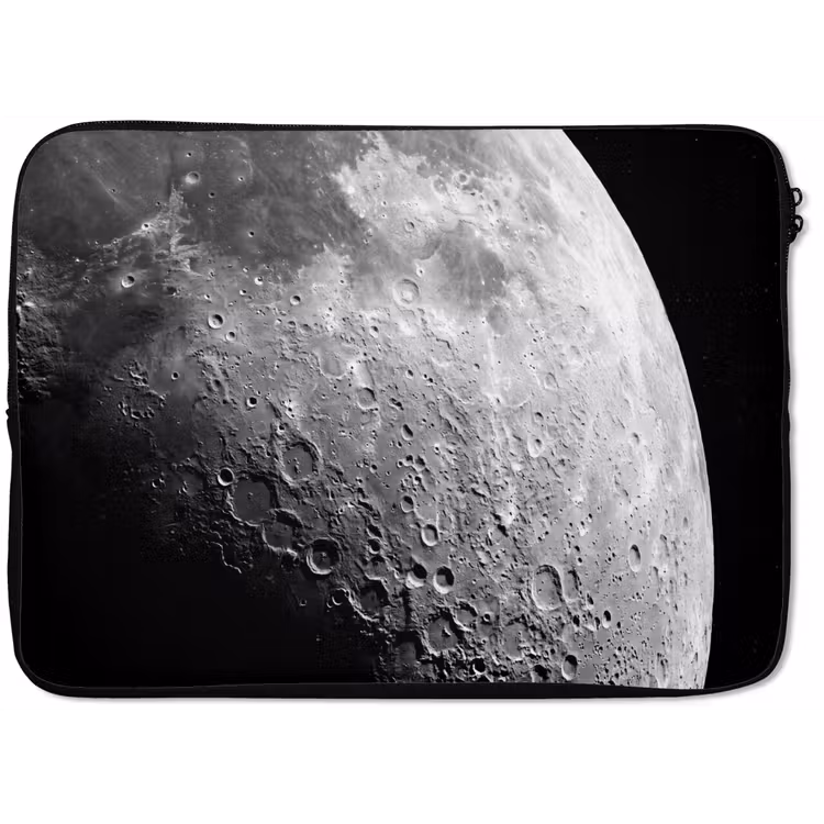 Laptop hülle - Mond – Krater – Weltraum - Maan - Kraters - Ruimte laptophoes neopreen klein
