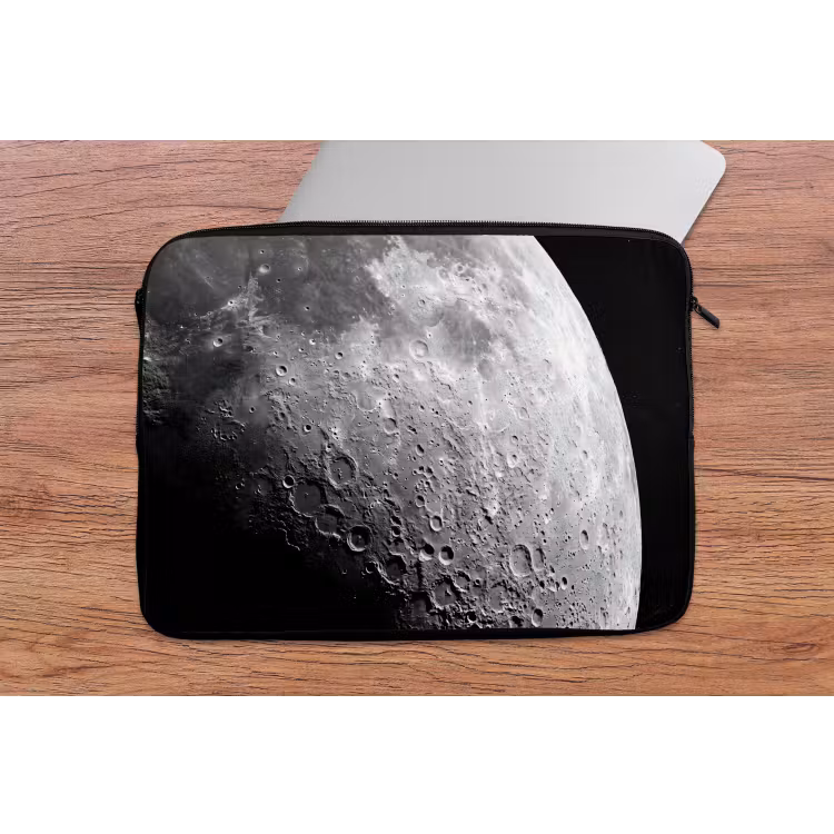 Laptop hülle - Mond – Krater – Weltraum - Maan - Kraters - Ruimte laptophoes neopreen klein
