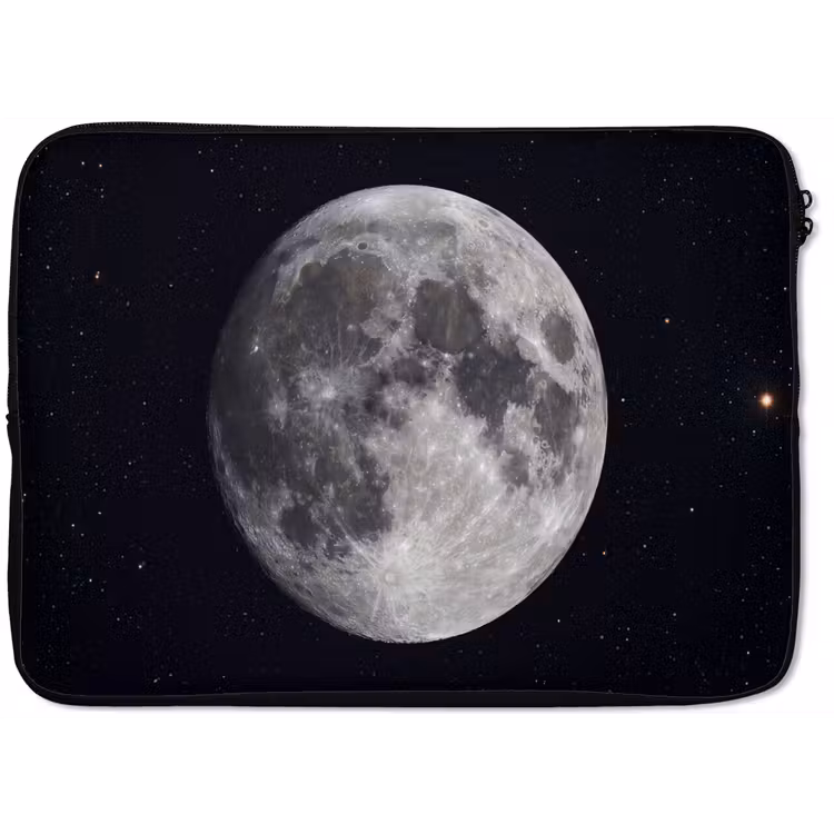 Laptop hülle - Mond – Sterne – Weltraum - Maan - Sterren - Ruimte laptophoes neopreen klein