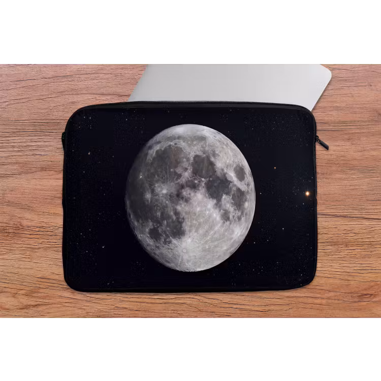 Laptop hülle - Mond – Sterne – Weltraum - Maan - Sterren - Ruimte laptophoes neopreen klein