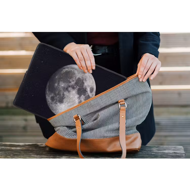 Laptop hülle - Mond – Sterne – Weltraum - Maan - Sterren - Ruimte laptophoes neopreen klein