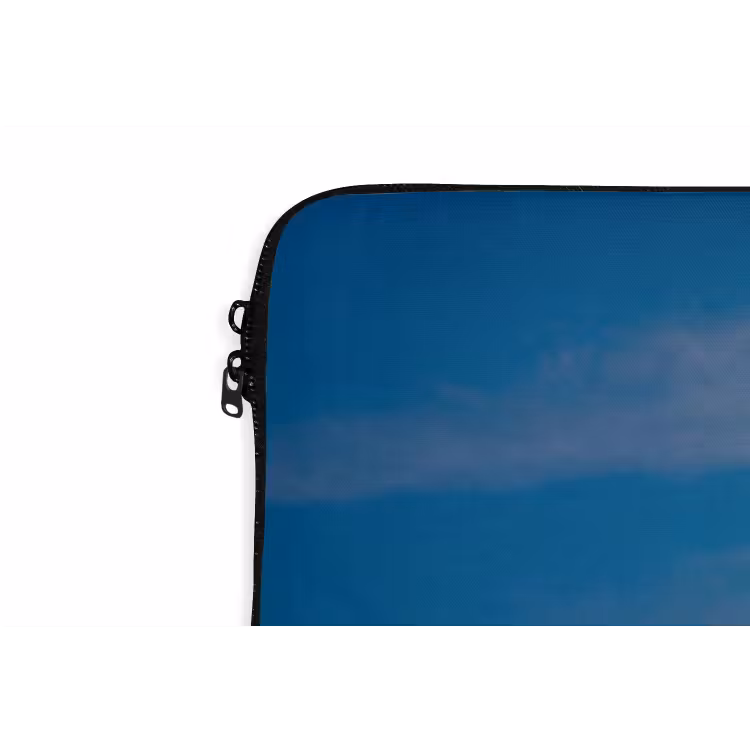 Maan - Wolken - Natuur - Oranje laptophoes neopreen klein -detail