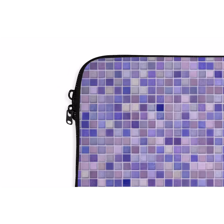 Mozaïek - Tegels - Lila - Amethist laptophoes neopreen klein 279 -detail