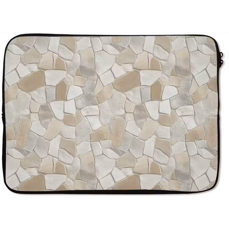 Mozaïek - Stenen - Beige laptophoes neopreen klein 279 -zkaufland3dotto