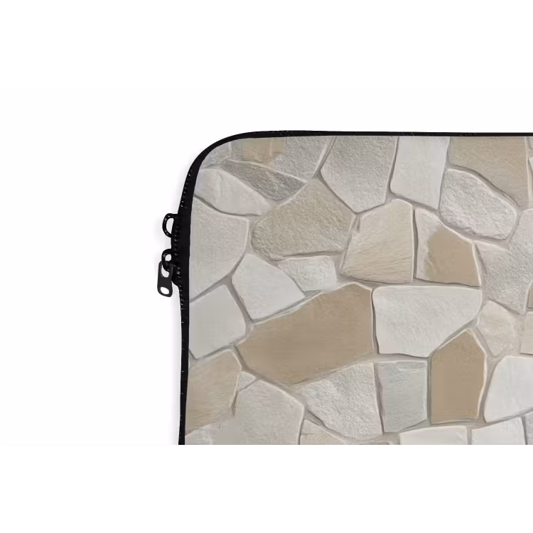 Mozaïek - Stenen - Beige laptophoes neopreen klein 279 -detail