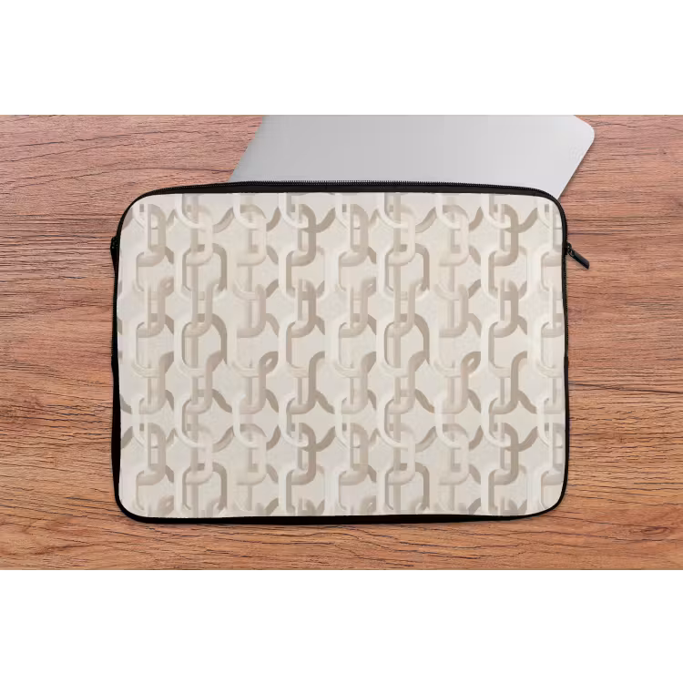 Motief - Abstract - Beige laptophoes neopreen klein 279 -tafel