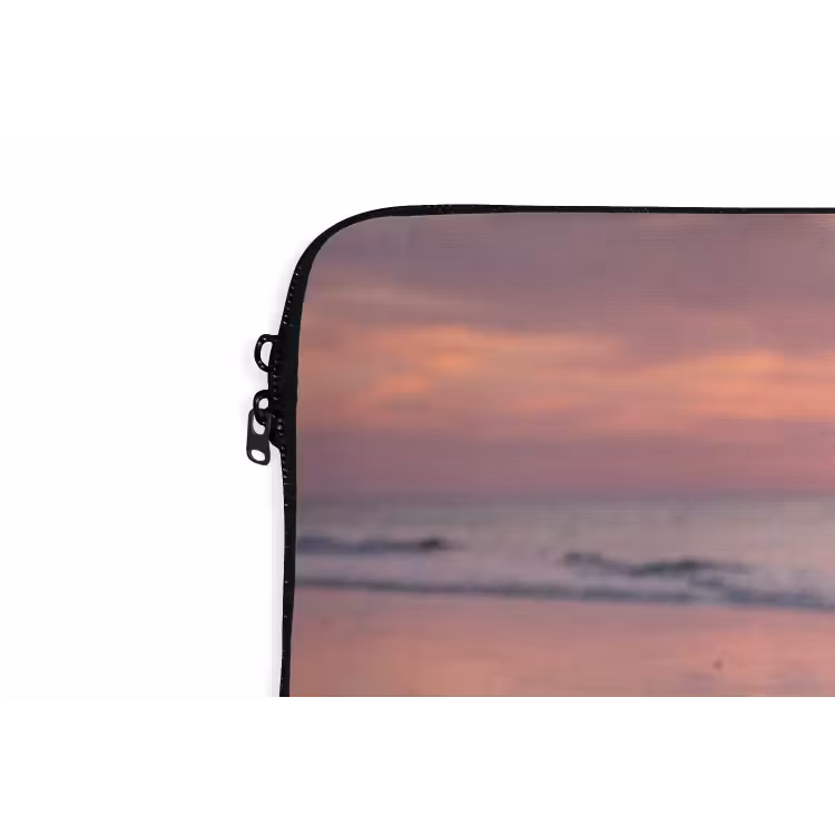 Meeuwen - Strand - Zee - Roze laptophoes neopreen klein -detail