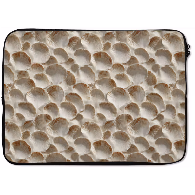 Schelpen - Waaiervorm - Wit laptophoes neopreen klein 279 -zkaufland3dotto